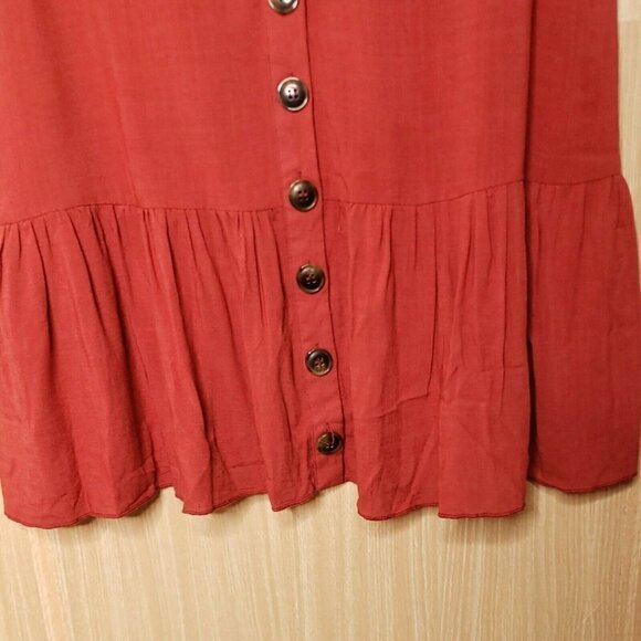 Everkaki NWT Rust Color Mini Dress.  Large - Picture 3 of 7